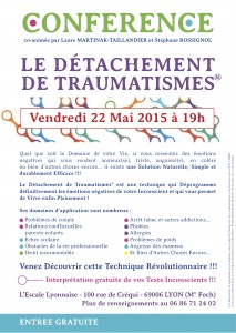 Affiche conférence 22 mai 2015 sur le détachement de traumatismes