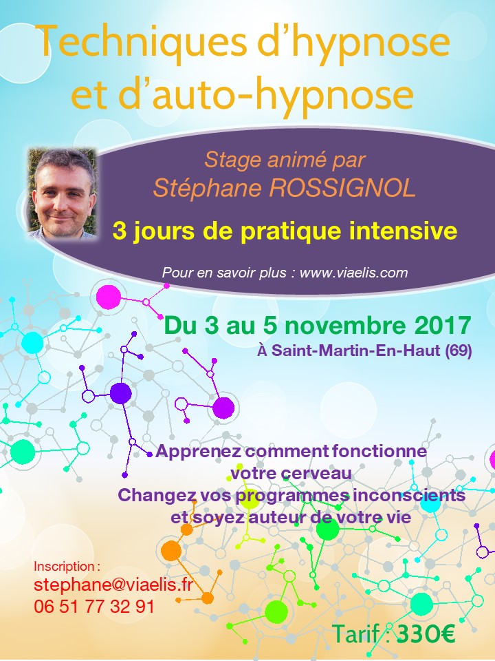 Stage Techniques d'hypnose et d'auto-hypnose 3-5 novembre 2017